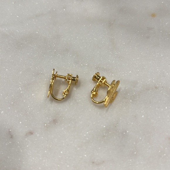 Gold Cactus Clip-On Earrings (Gold Metal) - Picture 2 of 4